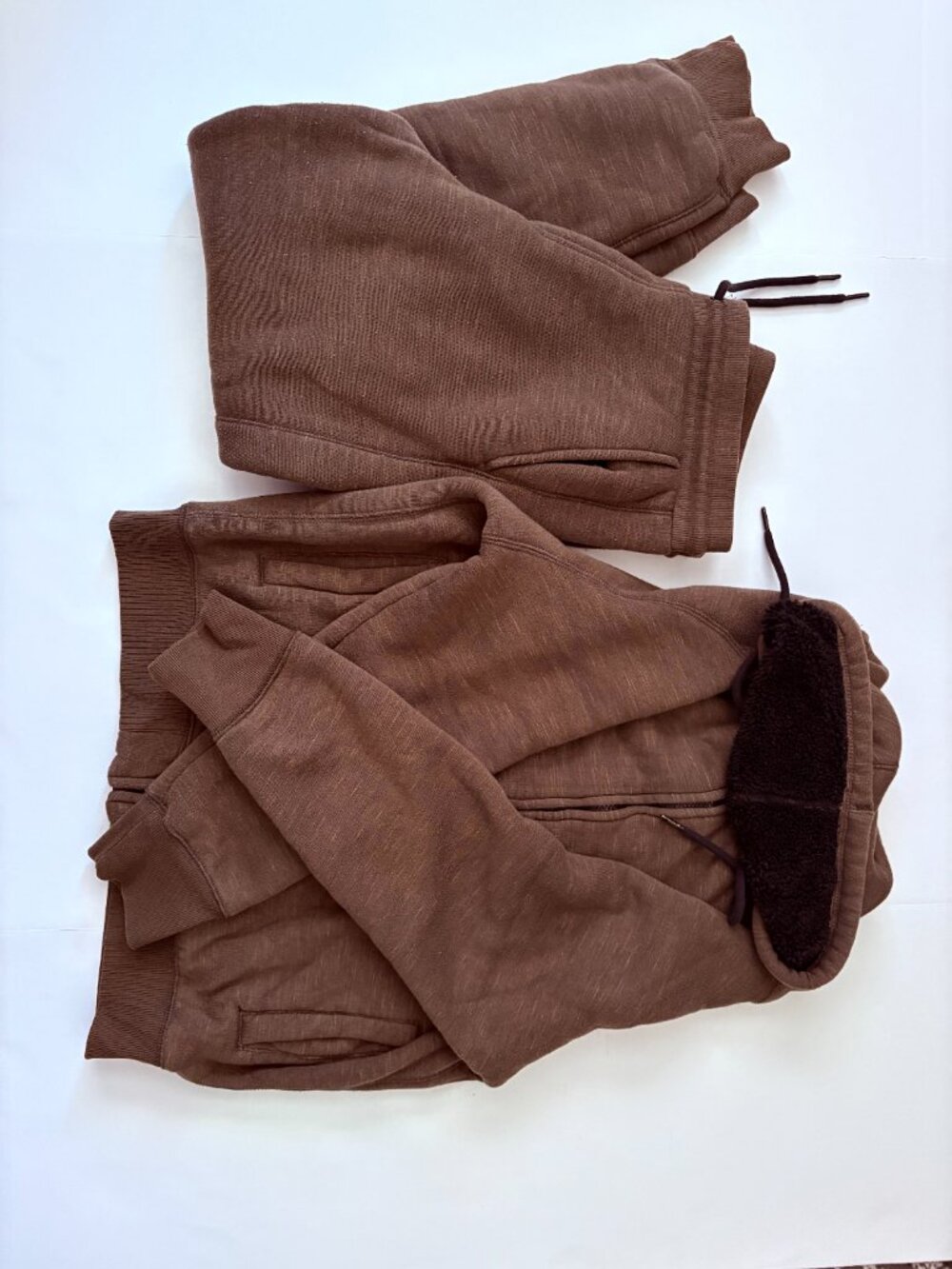 Sherpa lined sweatsuit